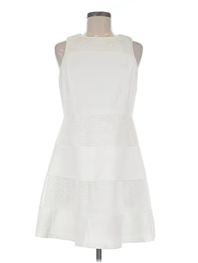 Pre-owned Ann Taylor Cocktail Dress In White