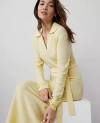 Ann Taylor Collared Sweater Dress In Pale Forsythia