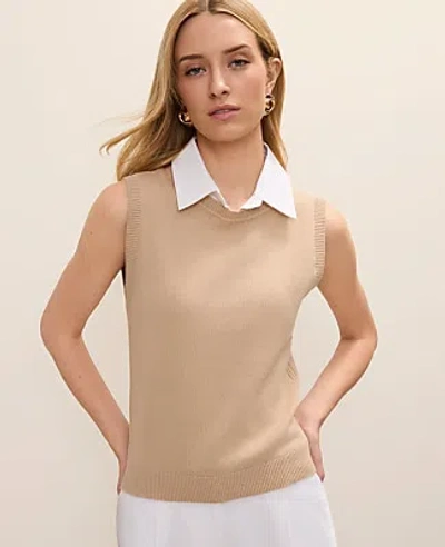 Ann Taylor Collared Sweater Vest