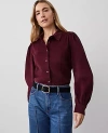Ann Taylor Corduroy Button Down Shirt In Mauve Rose