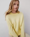 Ann Taylor Cozy Crew Neck Sweater In Pale Forsythia
