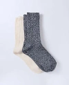 Ann Taylor Cozy Marled Crew Sock Set In Gray