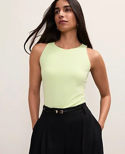 Ann Taylor Crew Neck Halter Tank Top In Green