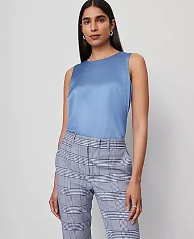 Ann Taylor Crew Neck Shell Top In Blue
