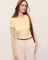 Ann Taylor Crew Neck Tee In Neutral