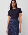 Ann Taylor Crew Neck Tee In Night Sky