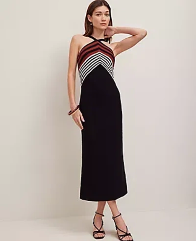 Ann Taylor Crochet Halter Sweater Dress