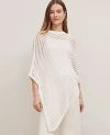 Ann Taylor Crochet Poncho In Winter White