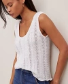 Ann Taylor Crochet Sweater Shell Top