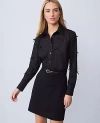 Ann Taylor Cropped Bow Shirt In Black