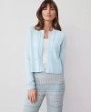 Ann Taylor Cropped Open Cardigan In Blue Glow