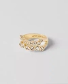 Ann Taylor Crystal Cluster Ring In Goldtone