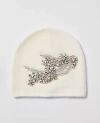 Ann Taylor Crystal Embelished Hat In White