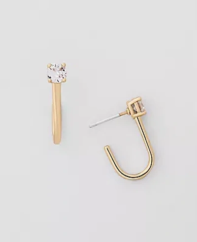 Ann Taylor Crystal Stud Earrings In Gold