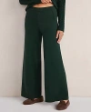 Ann Taylor Cttn Jrsy Fl Wide Leg Pant In Green