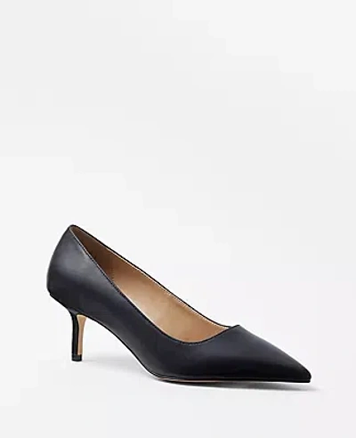 Ann Taylor Daphne Leather Pumps In Black