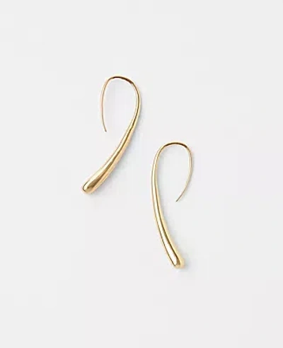 Ann Taylor Delicate Hook Earrings In Goldtone