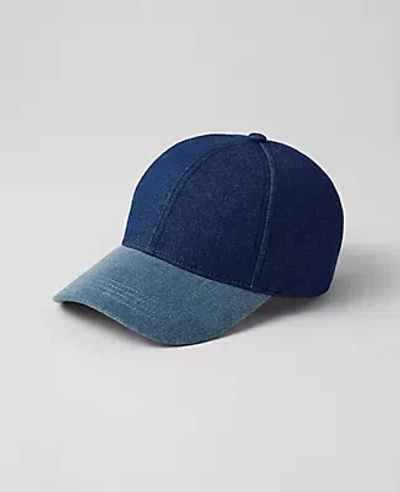 Ann Taylor Denim Baseball Cap In Soft Denim Blue