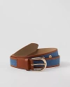 Ann Taylor Denim Grommet Belt In Dark Denim Blue