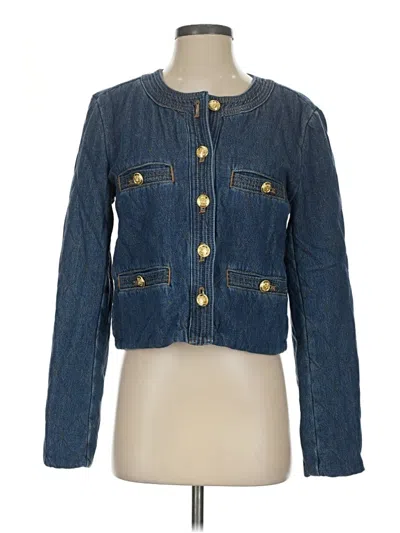 Pre-owned Ann Taylor Denim Jacket In Blue