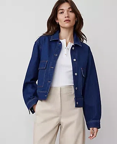 Ann Taylor Denim Jacket In Medium Wash