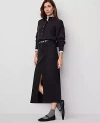 Ann Taylor Denim Maxi Skirt In Washed Black