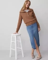 Ann Taylor Denim Midi Skirt In Light Wash