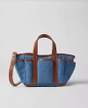 Ann Taylor Denim Mini Tote Bag In Soft Denim Blue