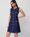Ann Taylor Denim Sheath Dress In Classic Rinse Wash