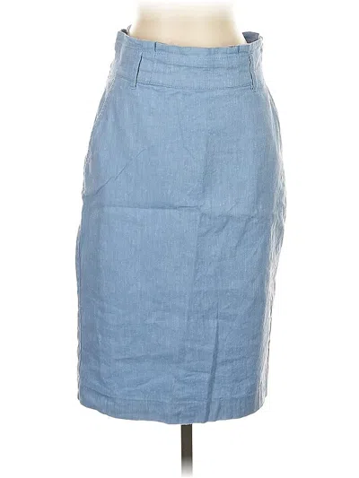 Pre-owned Ann Taylor Denim Skirt In Blue
