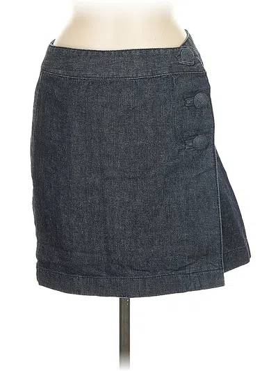 Pre-owned Ann Taylor Denim Skirt In Blue