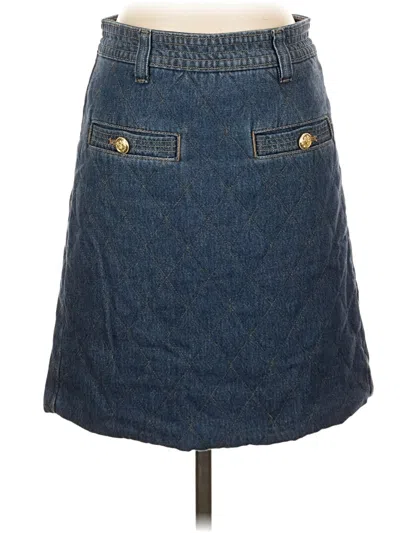 Pre-owned Ann Taylor Denim Skirt In Blue