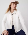 ANN TAYLOR WEEKEND COLLECTION DENIM SWEATER JACKET