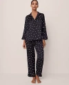 Ann Taylor Dotted Pajama Set In Black