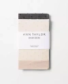Ann Taylor Dotted Sheer Crew Sock Set In Black
