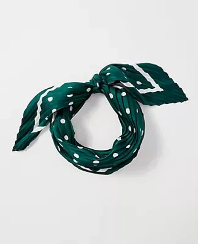 Ann Taylor Dotted Silk Scarf In Purple