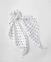 Ann Taylor Dotted Silk Scrunchie In White