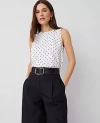 Ann Taylor Dotted Tank Top In White