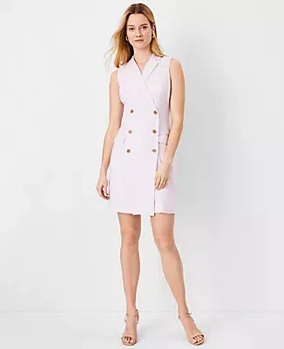 Ann Taylor Double Breasted Sheath Dress In Lavender Cloud