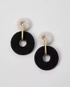 Ann Taylor Double Circle Threaded Drop Earrings