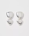 Ann Taylor Double Disc Drop Earrings In Silver