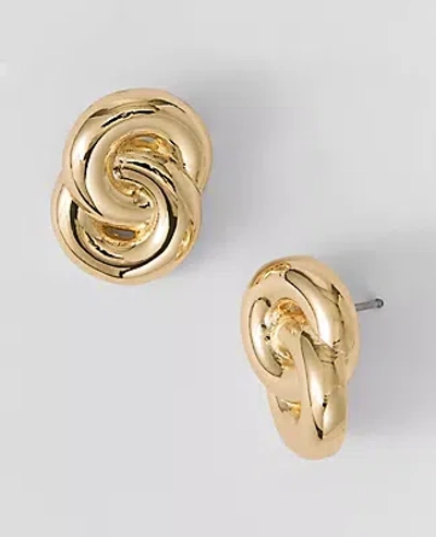 Ann Taylor Double Link Stud Earrings In Gold