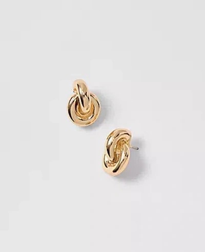 Ann Taylor Double Link Stud Earrings In Gold