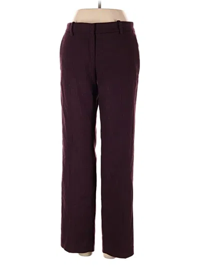 Pre-owned Ann Taylor Dress Pants In Burgundy
