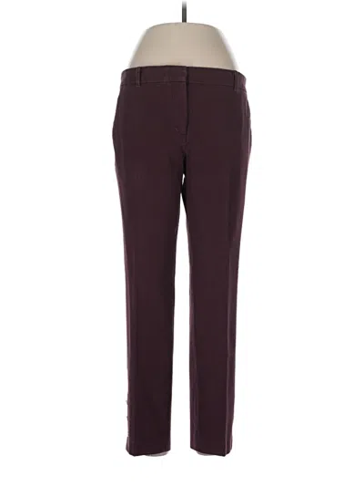 Pre-owned Ann Taylor Dress Pants In Burgundy