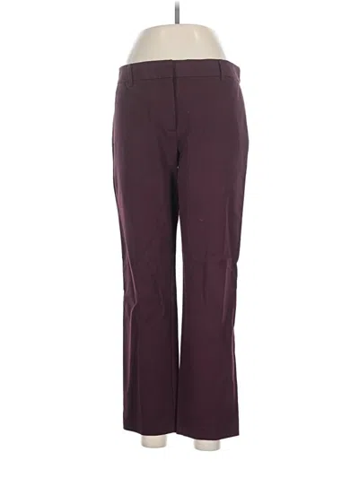 Pre-owned Ann Taylor Dress Pants In Burgundy
