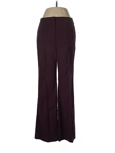 Pre-owned Ann Taylor Dress Pants In Burgundy
