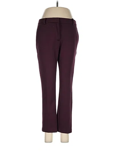 Pre-owned Ann Taylor Dress Pants In Burgundy