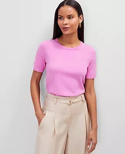 Ann Taylor Easy Sweater Tee In Pink