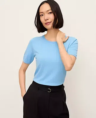 Ann Taylor Easy Sweater Tee In Blue